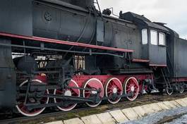 Naklejka vintage maszyny lokomotywa