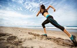 Fototapeta plaża lekkoatletka dziewczynka kobieta sport