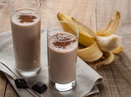 Naklejka napój mleko kakao świeży zdrowie