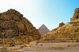 Plakat egipt stary piramida antyczny architektura