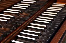 Naklejka stary fortepian muzyka