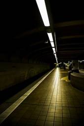 Fototapeta train metro tunnel