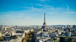 Naklejka francja panorama wieża memoriał