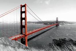 Fotoroleta most golden bridge w kolorze