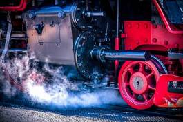 Obraz na płótnie lokomotywa lokomotywa parowa samochód