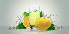 Naklejka woda witamina owoc cytrus napój
