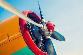 Obraz na płótnie vintage silnik motor lotnictwo maszyny