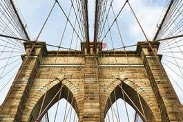 Plakat amerykański most brookliński architektura