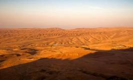 Plakat natura wydma olej pustynia wiejski