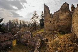 Naklejka zamek wieś europa