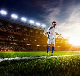 Fototapeta stadion piłka nożna niebo mężczyzna lekkoatletka