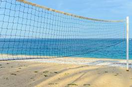 Fototapeta volleyball net on the beach