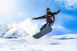Plakat śnieg zabawa snowboarder bułgaria ruch