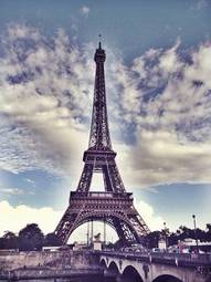 Fotoroleta francja eifla atrakcyjność turystyczna paris pocztówka