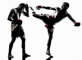 Naklejka mężczyzna kick-boxing bokser boks sztuki walki