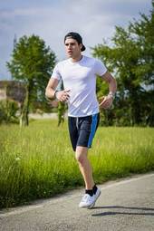 Plakat jogging ruch ćwiczenie mężczyzna sport
