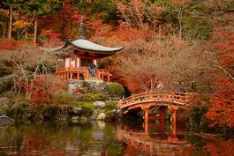 Naklejka park sanktuarium japonia świątynia