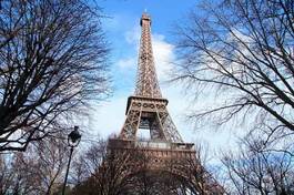 Naklejka jesień architektura francja wieża drzewa