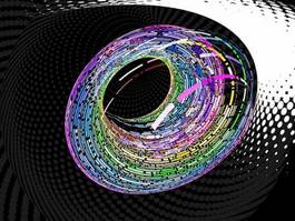 Fotoroleta spirala sztuka tęcza tunel