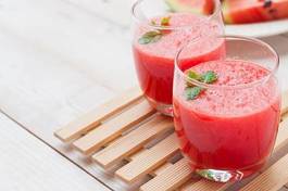 Naklejka zdrowy owoc świeży napój arbuz