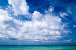 Plakat zatoka pejzaż słońce woda karaiby