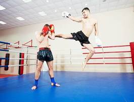 Obraz na płótnie sztuka lekkoatletka tajlandia boks