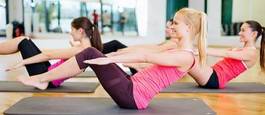 Naklejka ćwiczenie aerobik kobieta