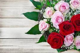 Obraz na płótnie bukiet kwiat miłość rose