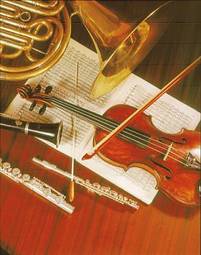 Obraz na płótnie muzyka koncert orkiestra trąbka skrzypce