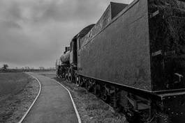 Obraz na płótnie retro vintage lokomotywa droga silnik