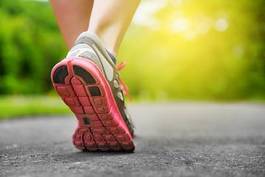 Naklejka lato jogging zdrowy droga kobieta