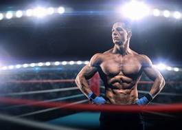 Obraz na płótnie ciało mecz ludzie kick-boxing fitness