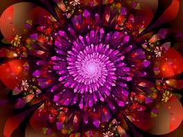 Fotoroleta fraktal 3d kwiat natura spirala