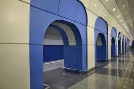 Naklejka baikonur station in almaty metro. kazakhstan