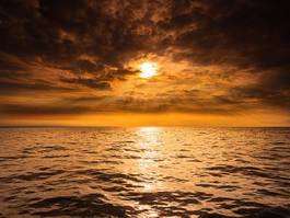 Fototapeta zmierzch słońce woda niebo piękny