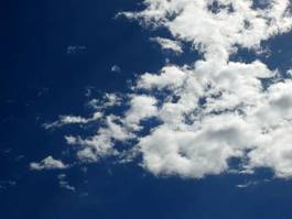 Naklejka white clouds and blue sky