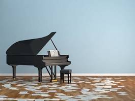 Naklejka fortepian muzyka piękny vintage dom