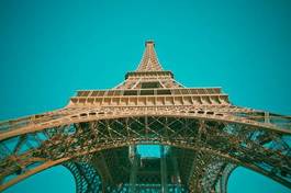 Fototapeta europa francja wieża vintage punkt orientacyjny