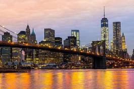 Plakat manhatan brooklyn most wieża ameryka