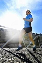 Naklejka ciało lekkoatletka zdrowie słońce jogging