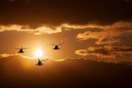 Obraz na płótnie lotnictwo świt słońce wojskowy niebo