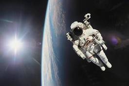 Obraz na płótnie piękny rakieta glob astronauta
