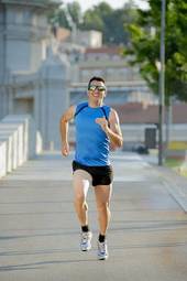 Naklejka lekkoatletka zdrowy ciało park jogging