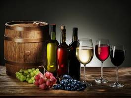 Fotoroleta zdrowy jedzenie vintage winogrono dużo