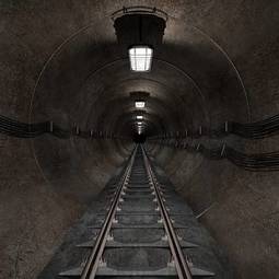 Fototapeta 3d tunel metro