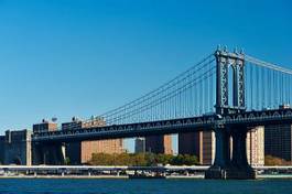 Obraz na płótnie architektura drapacz lato most brookliński ameryka