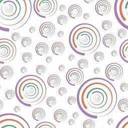 Plakat spirala wzór ornament biały