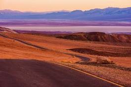 Plakat droga pustynia kalifornia
