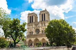 Naklejka notre-dame architektura francja katedra niebo