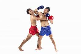 Naklejka fitness ludzie tajlandia bokser